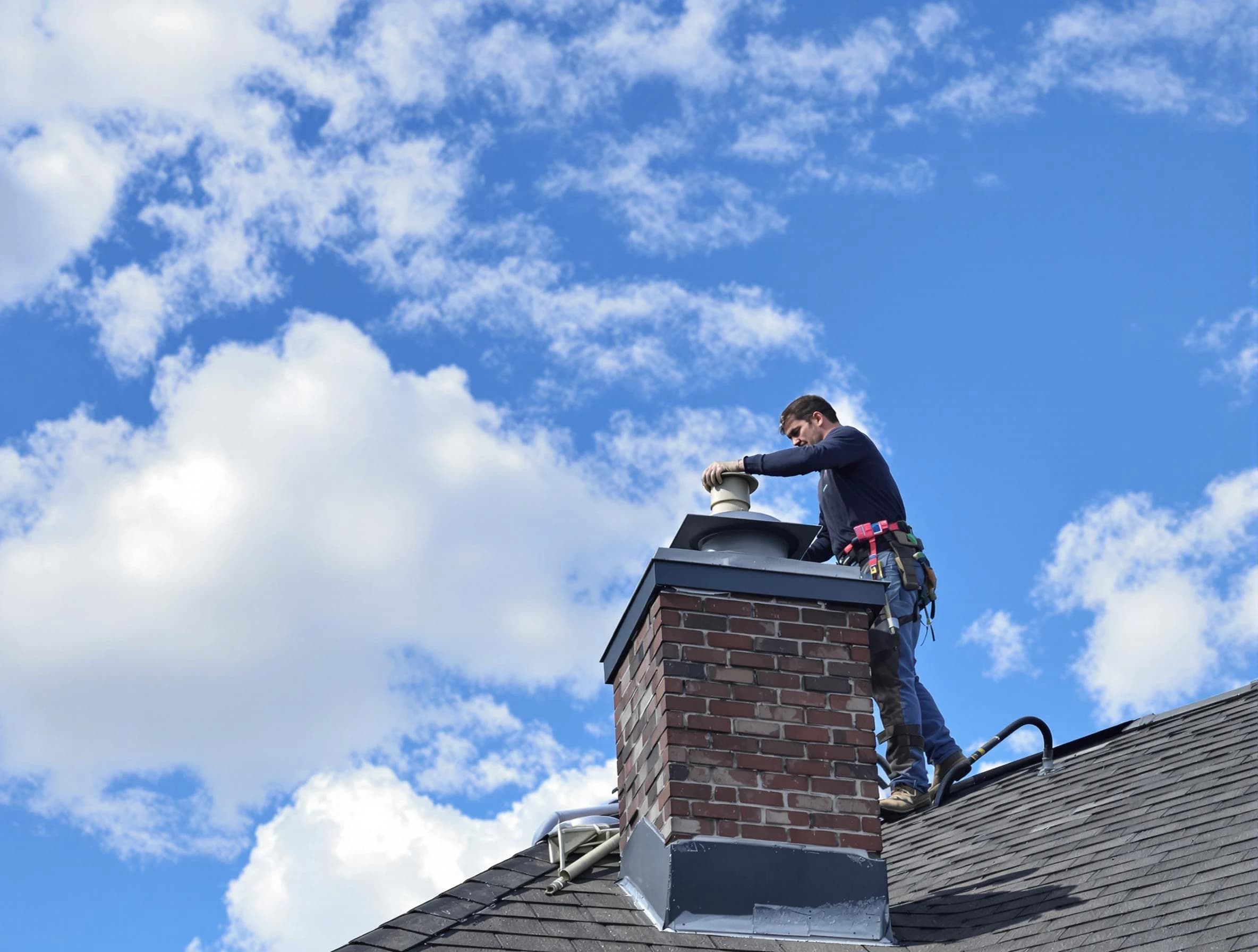 Stonegate Chimney Sweep installing a sturdy chimney cap in Stonegate, CO