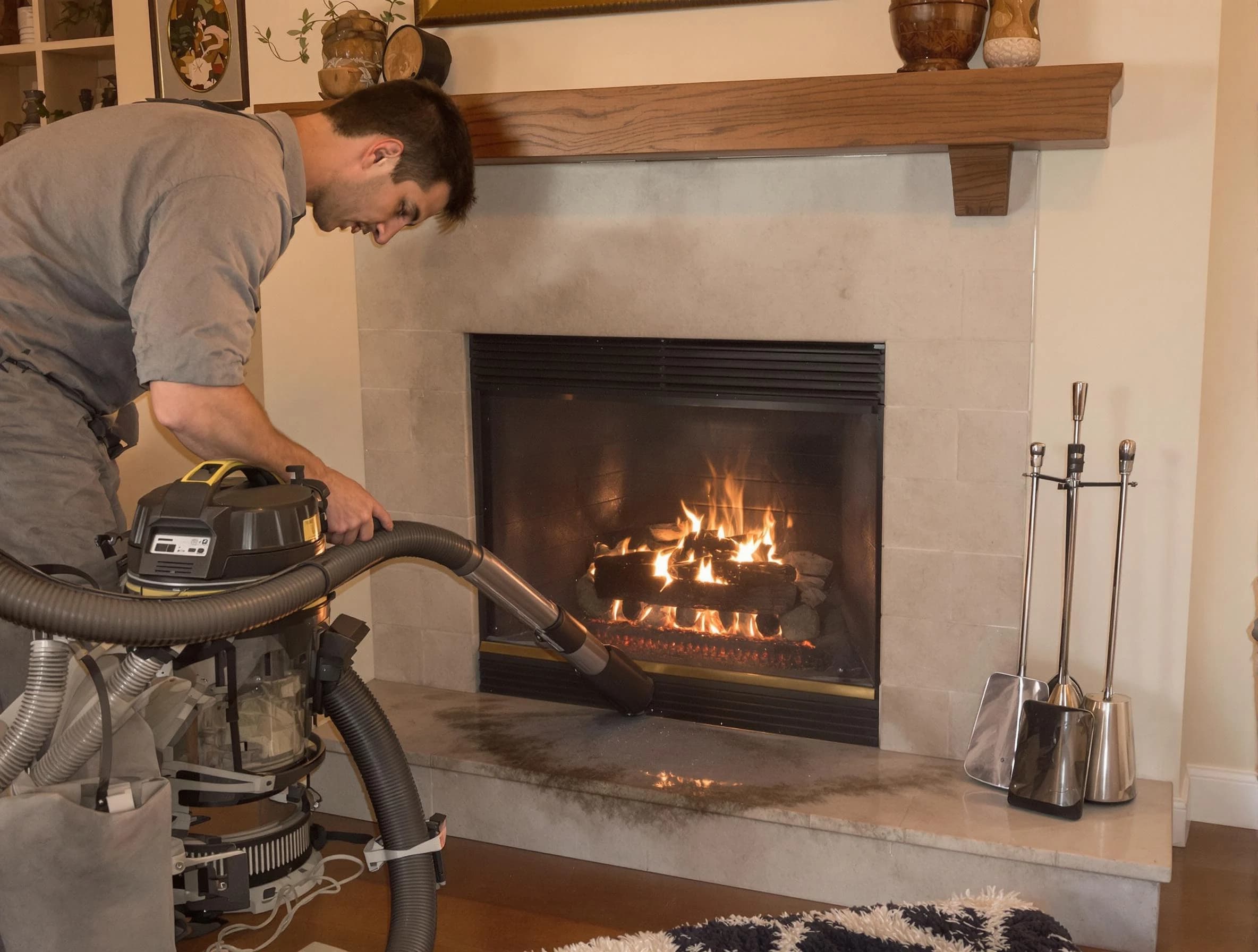 Routine fireplace upkeep by Stonegate Chimney Sweep in Stonegate, CO