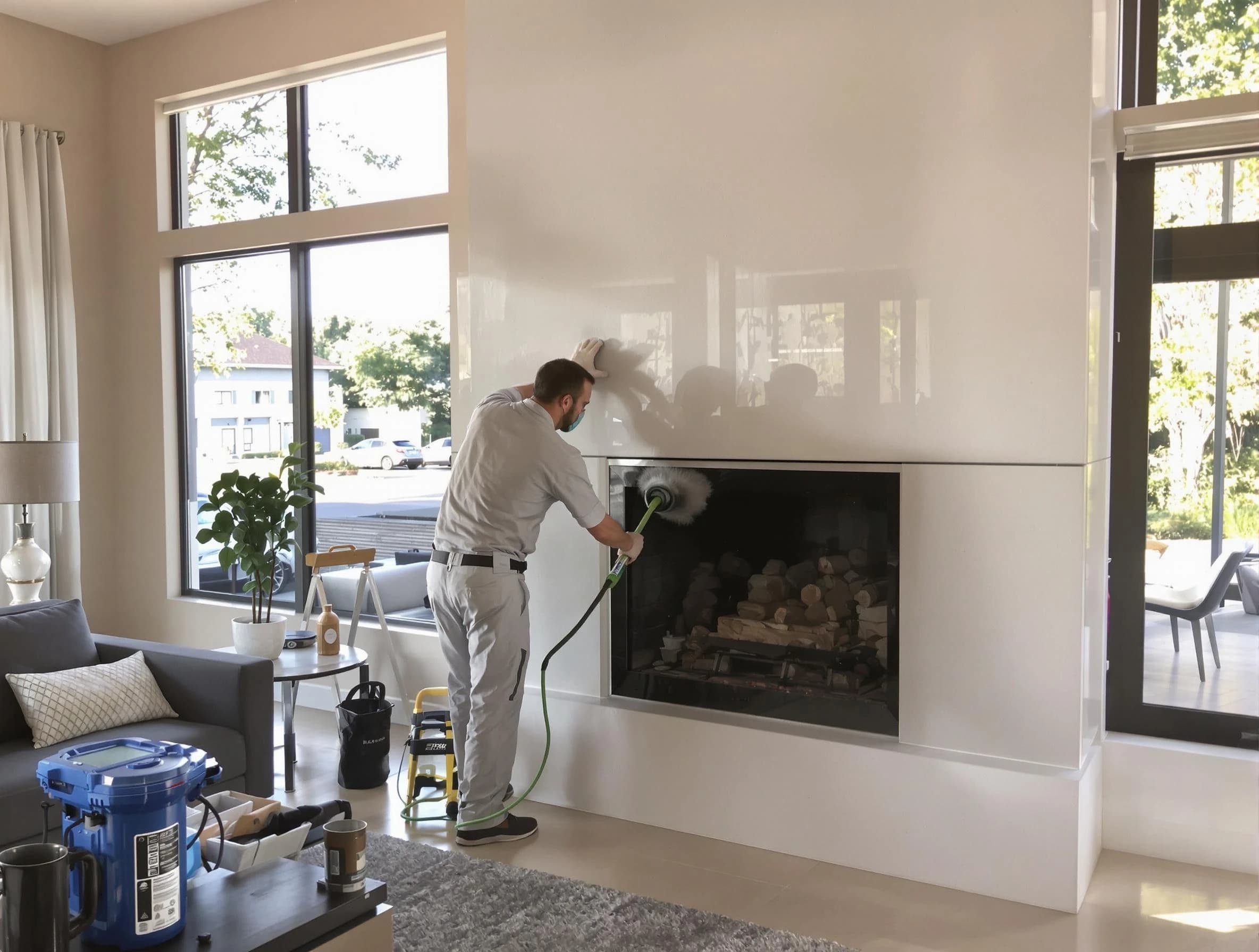 Stonegate Chimney Sweep performing thorough soot removal in Stonegate, CO