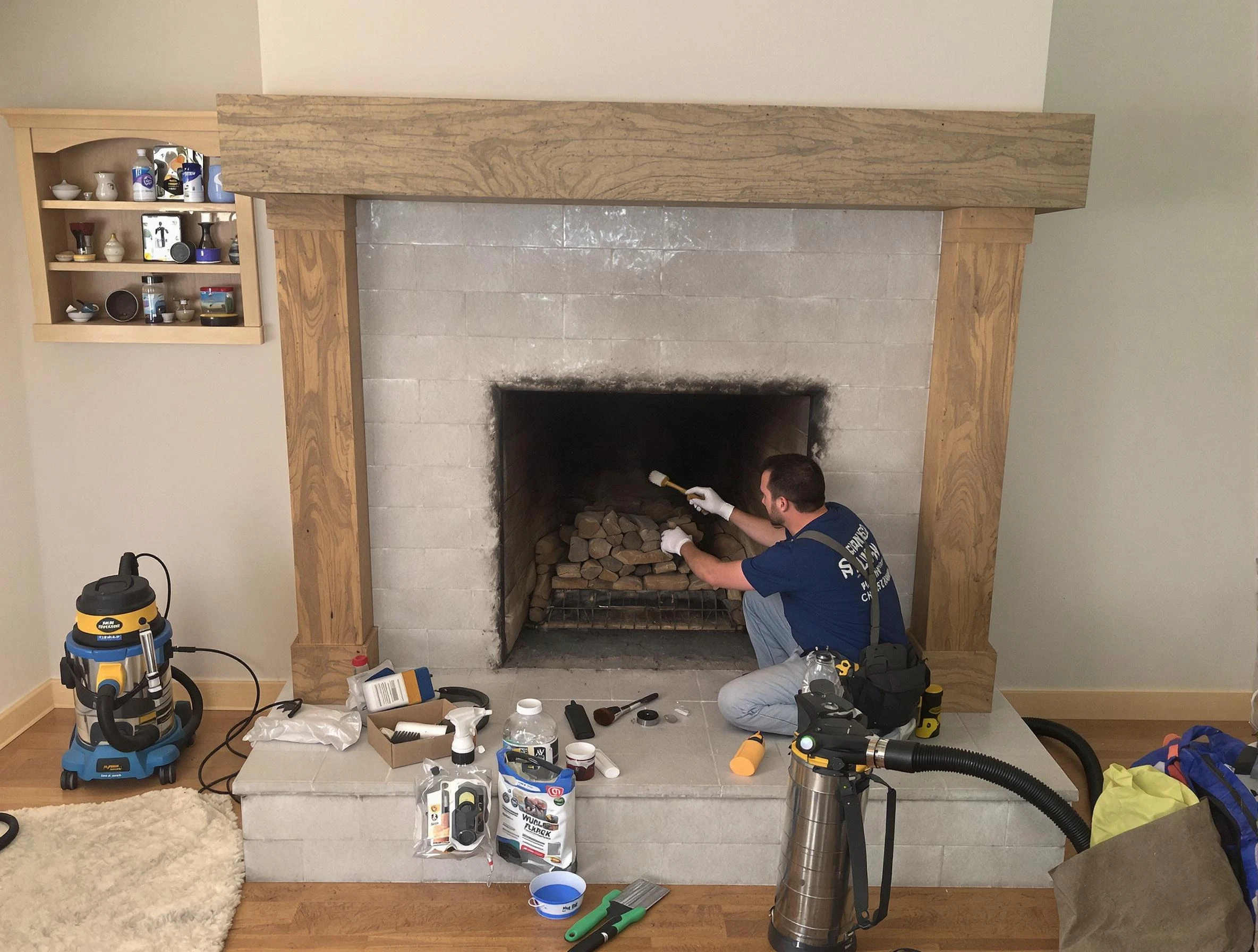 Detailed creosote removal process by Stonegate Chimney Sweep in Stonegate, CO