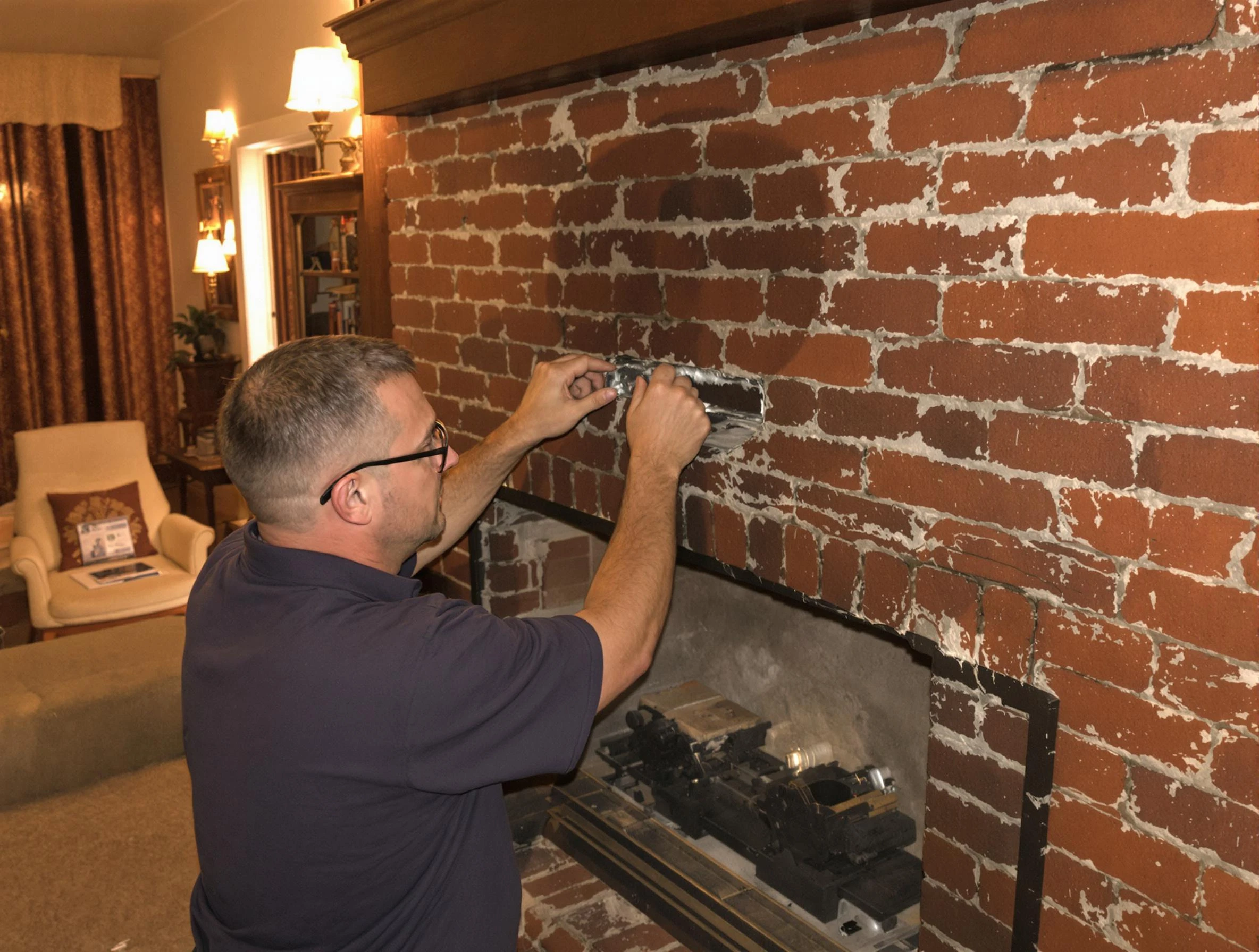Stonegate Chimney Sweep expert fixing a fireplace in Stonegate, CO