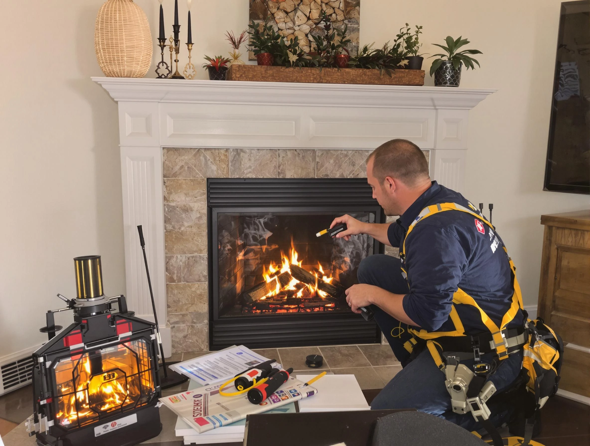 Safety-focused fireplace inspection by Stonegate Chimney Sweep in Stonegate, CO